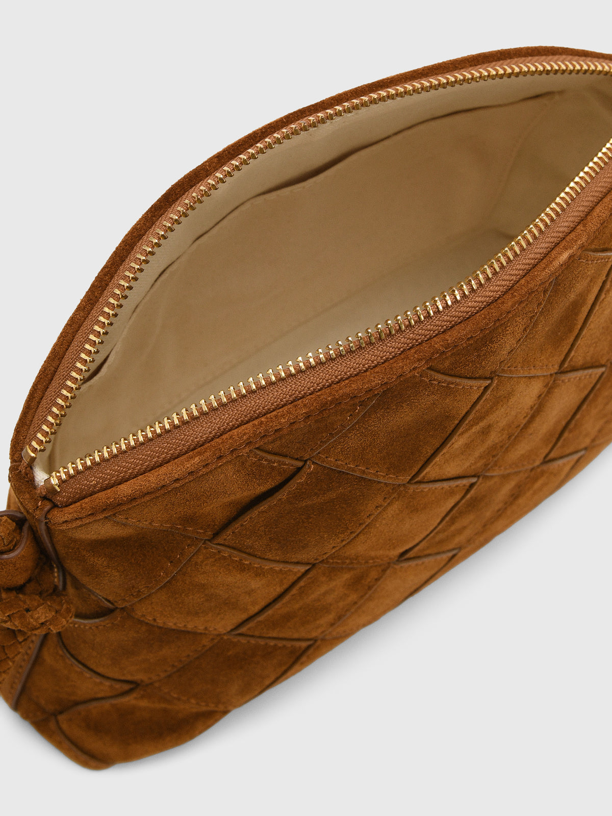 Loeffler Randall Mallory Woven Suede Crossbody - Saint Bernard
