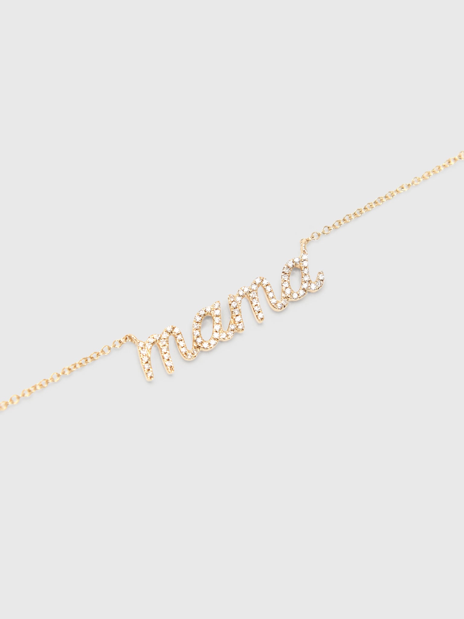 Francie B. Mama Script Diamond Necklace - Saint Bernard