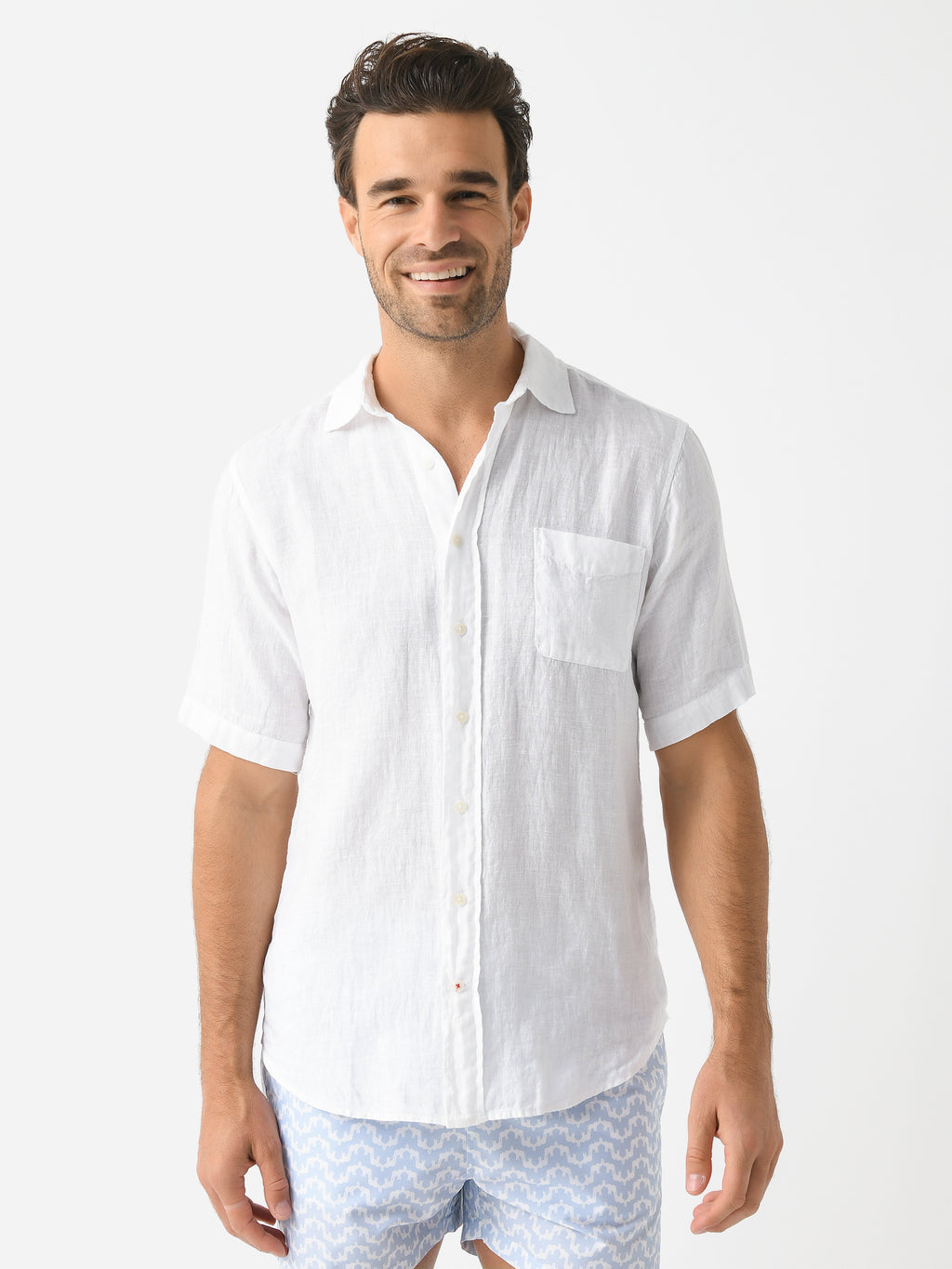 Love Brand + Co Men's Manjack Linen Shirt - Saint Bernard