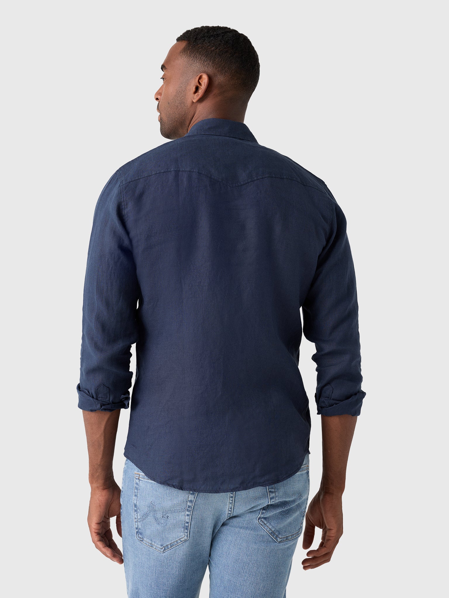 Rye51 Men's The Marfa Western Linen Shirt - Saint Bernard