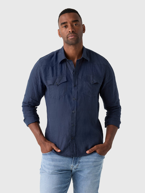 Rye51 Men's The Marfa Western Linen Shirt