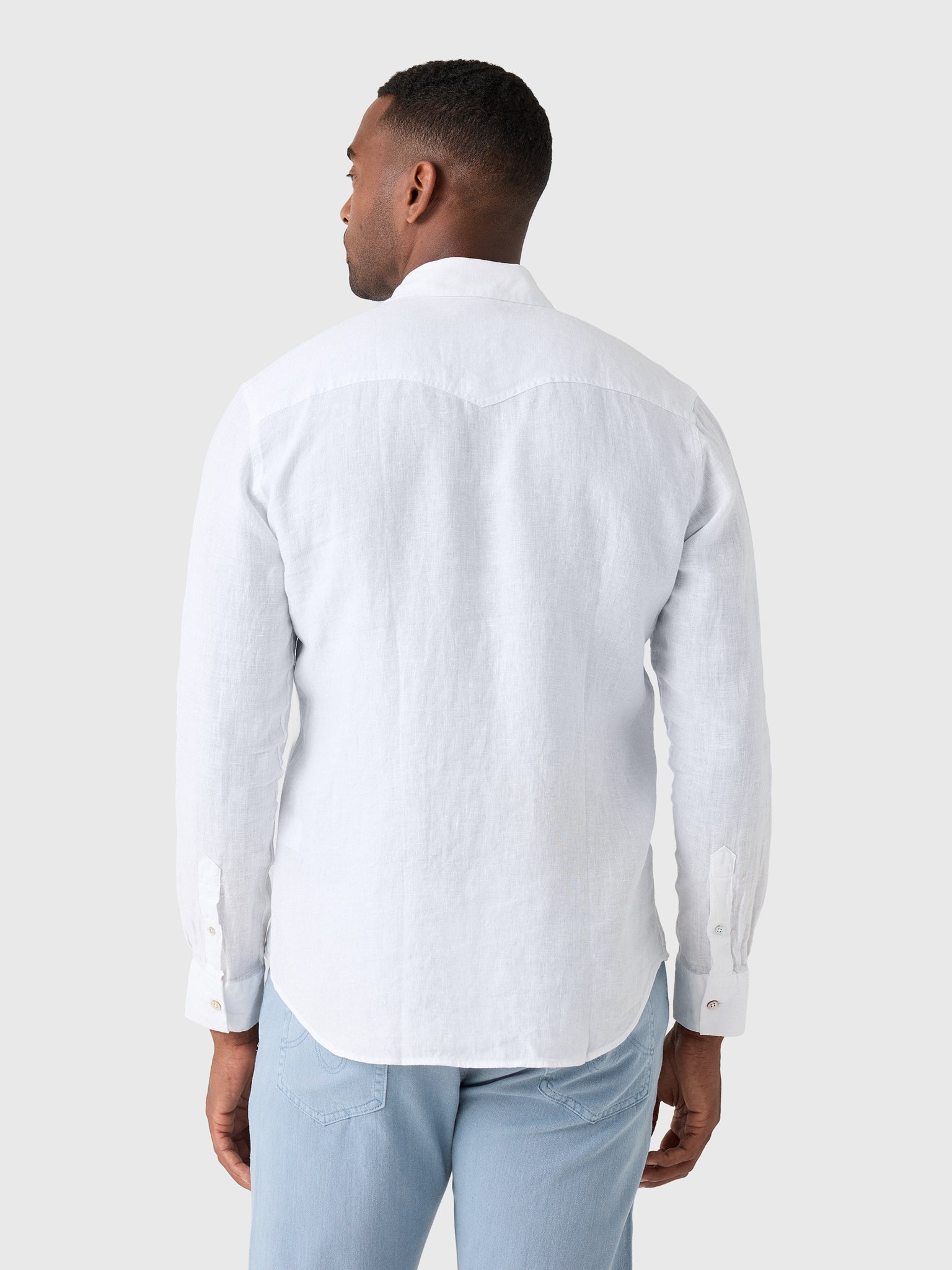 Rye51 Men's The Marfa Western Linen Shirt - Saint Bernard
