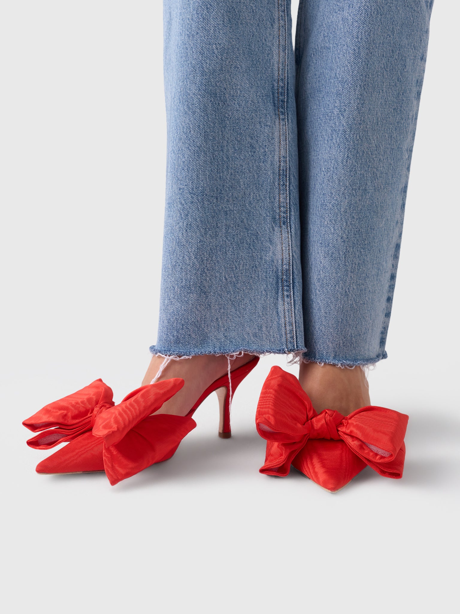 Loeffler Randall Women's Margot Moiré Bow Mule – Saint Bernard