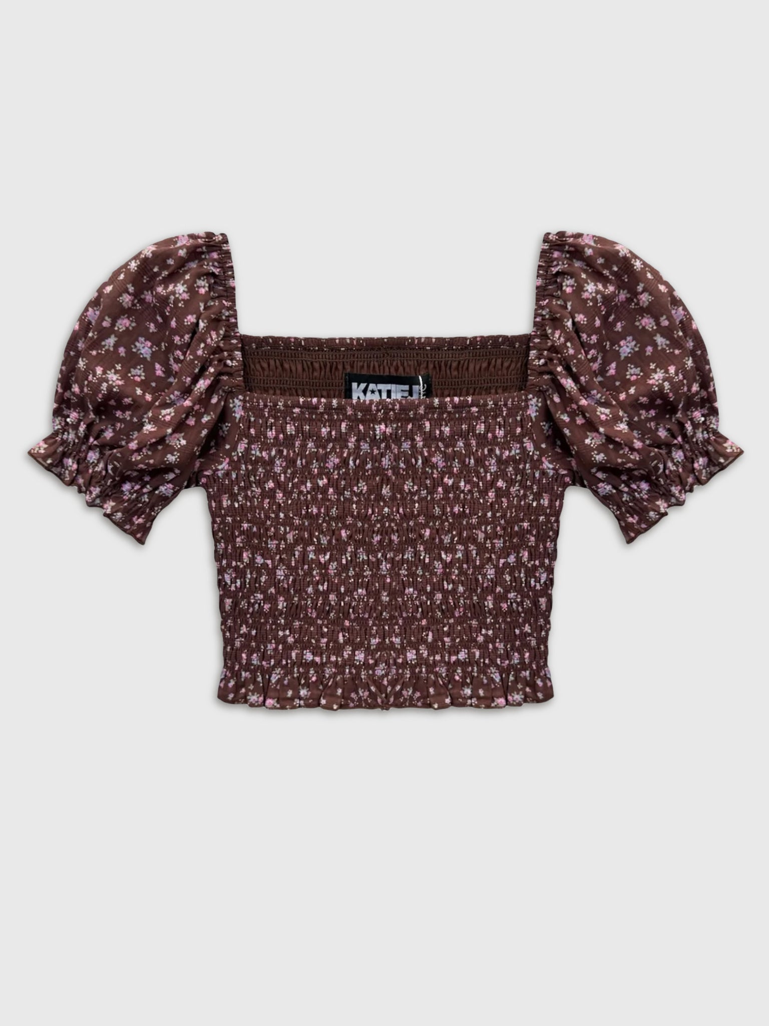 Katie J NYC Girls' Marlee Puff Sleeve Top - Saint Bernard