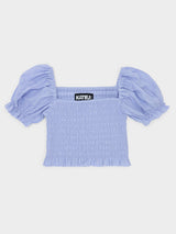 Katie J NYC Girls' Marlee Puff Sleeve Top - Saint Bernard