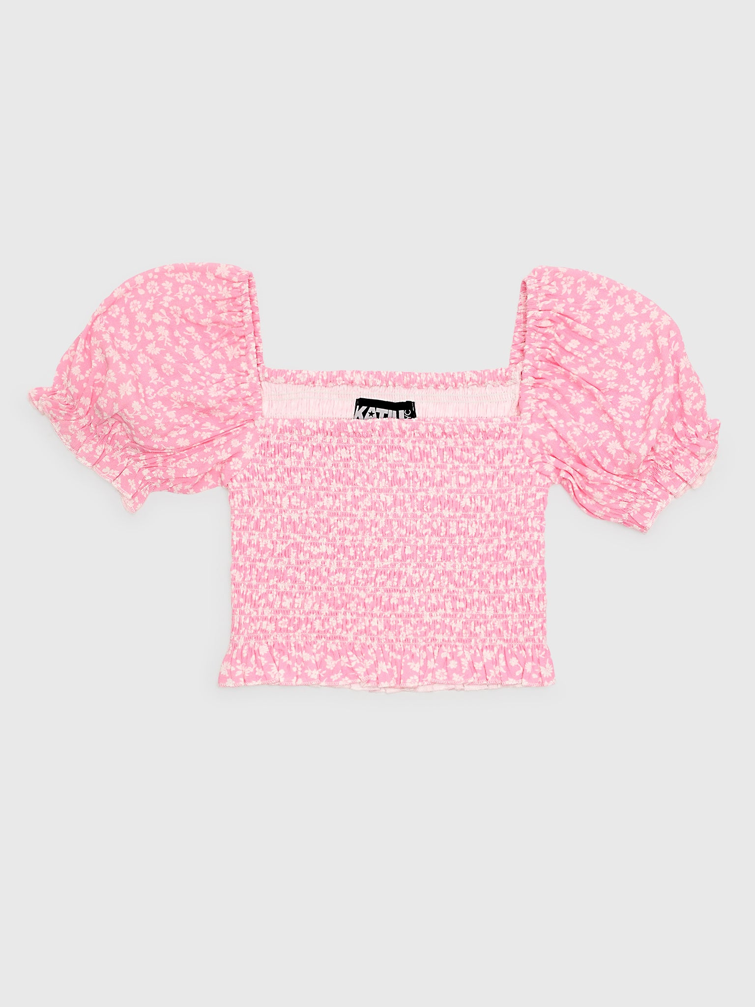 Katie J NYC Girls' Marlee Puff Sleeve Top - Saint Bernard