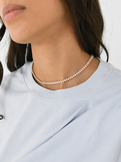 Alexa Leigh Marquise Tennis Necklace