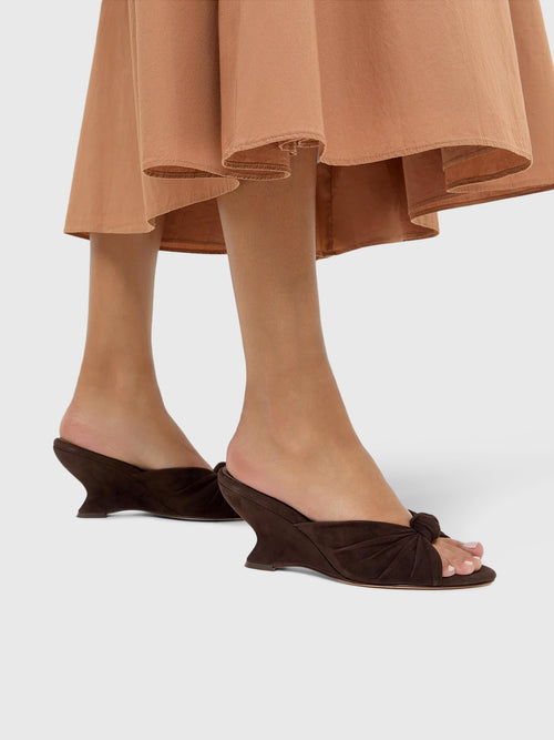 Loeffler Randall Women's Marsy Suede Knot Wedge - Saint Bernard