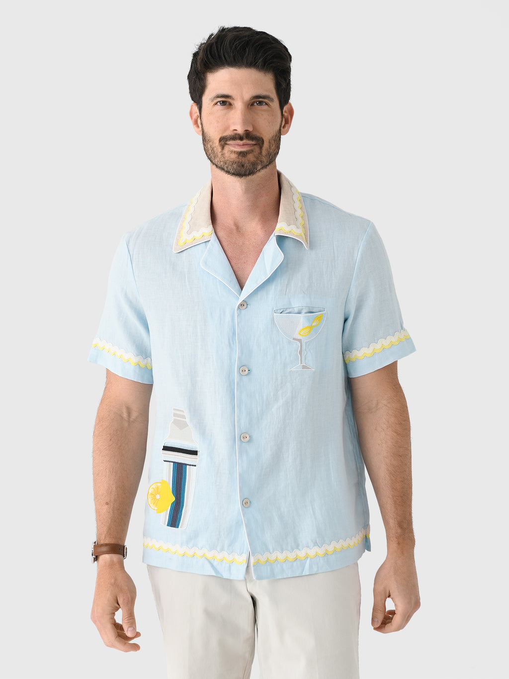Tombolo Men's Tombolo X Alexis Zambrano Martini Cabana Shirt - Saint Bernard