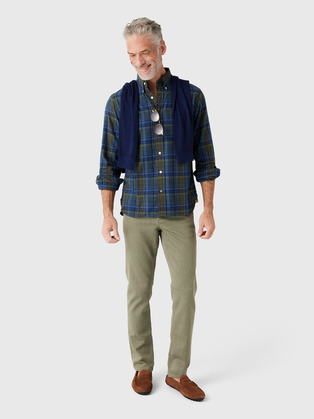 Original Madras Trading Company Men's N°5 Classic Long Sleeve Shirt - Saint Bernard