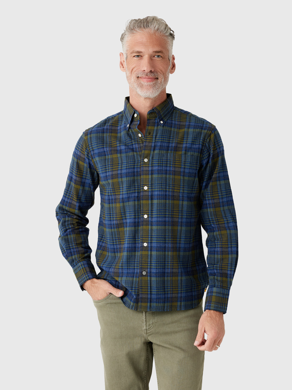 Original Madras Trading Company Men's N°5 Classic Long Sleeve Shirt - Saint Bernard