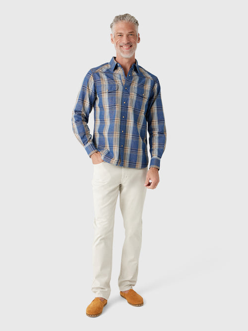 Original Madras Trading Company Men's N°107 Western Long Sleeve Shirt - Saint Bernard