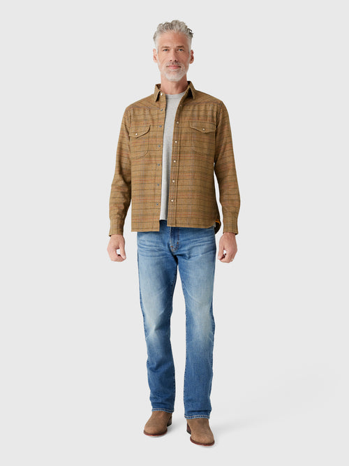 Original Madras Trading Company Men's N°107 Western Long Sleeve Shirt - Saint Bernard