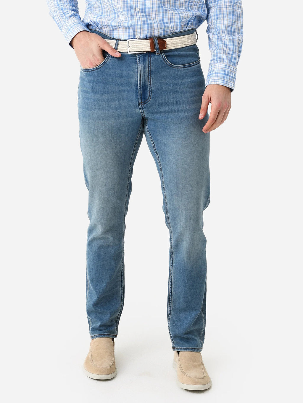 Faherty Brand Men's Stretch Terry Five-Pocket Jean - Saint Bernard