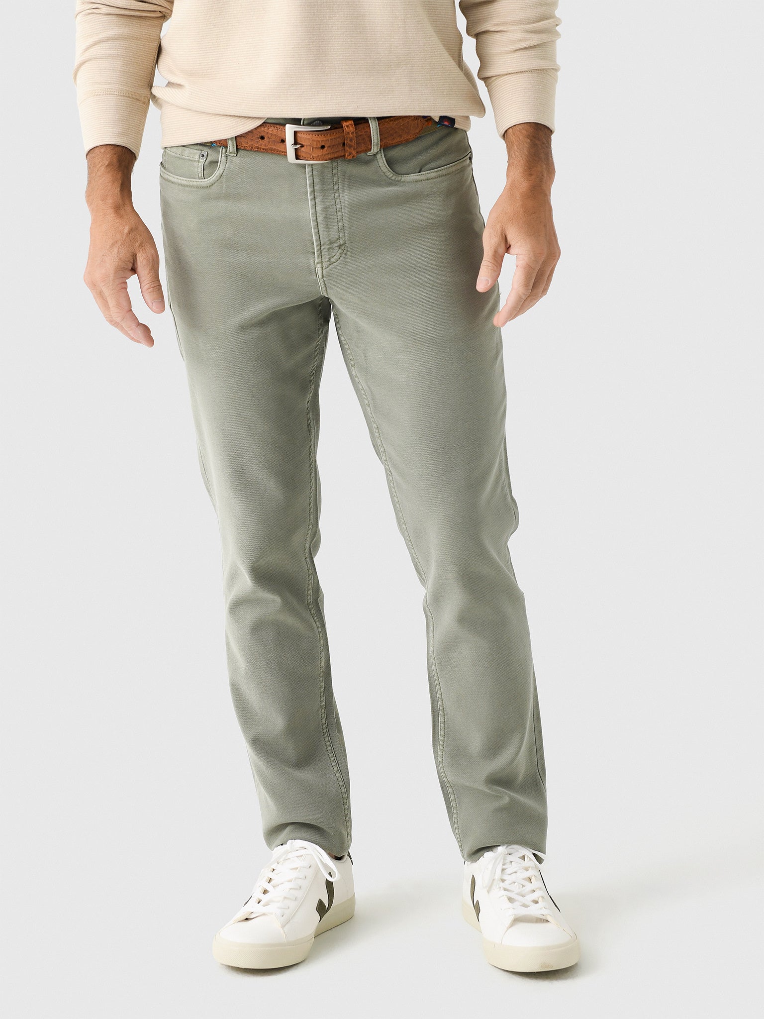 Faherty Brand Men's Stretch Terry 5-Pocket Pant | saintbernard.com