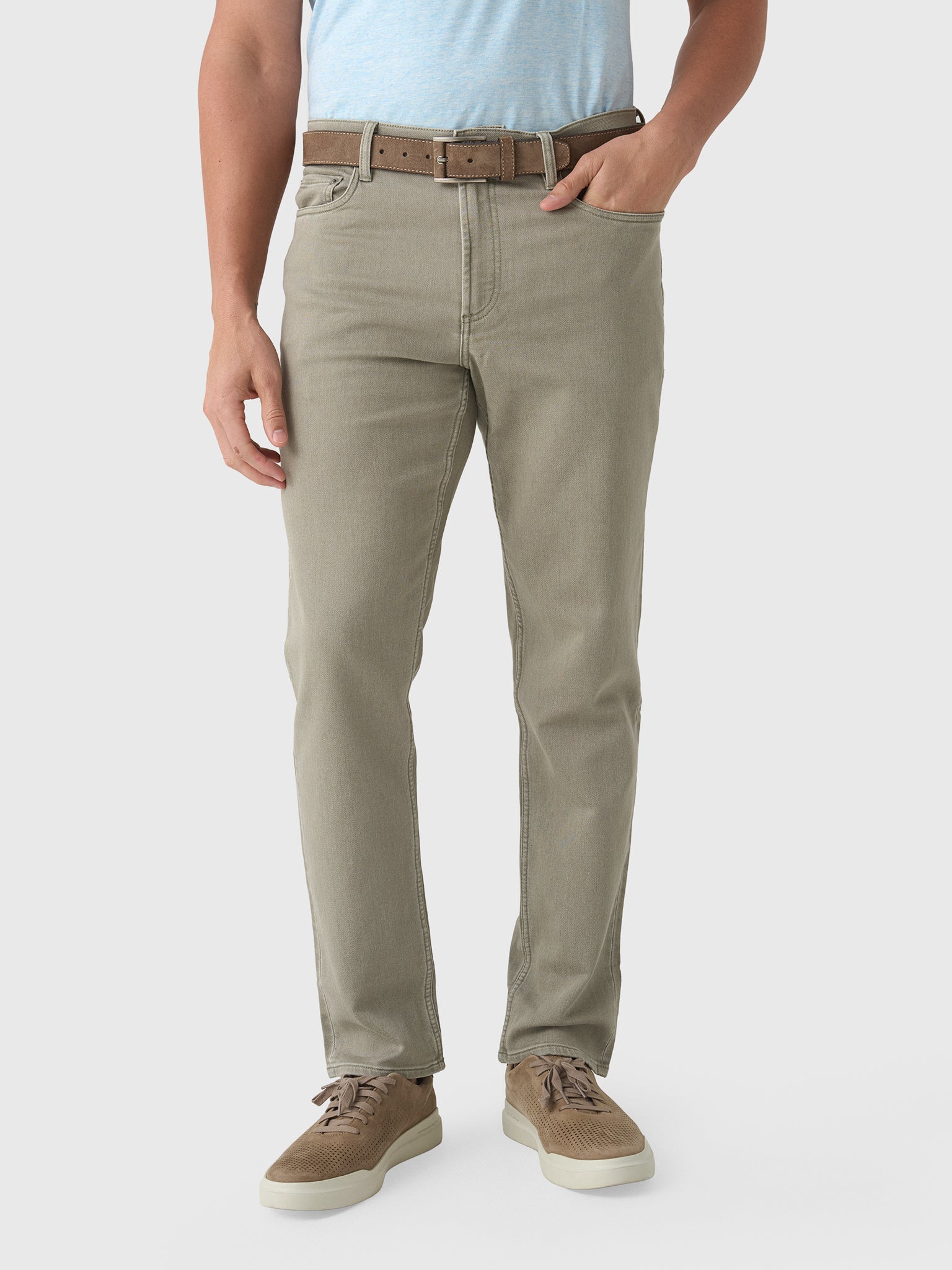 Faherty Brand Men's Stretch Terry 5-Pocket Pant - Saint Bernard