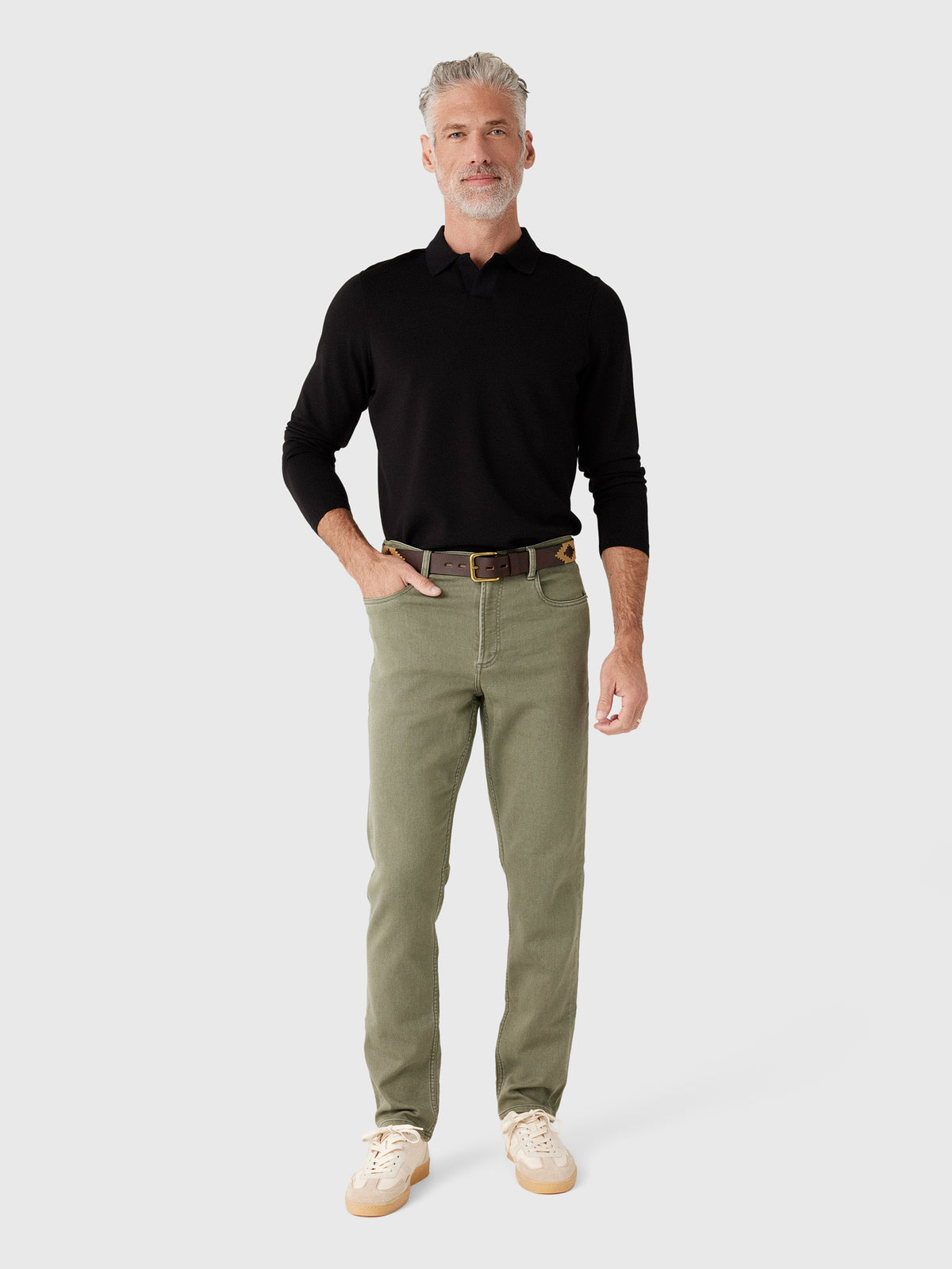 Faherty Brand Men's Stretch Terry 5-Pocket Pant - Saint Bernard