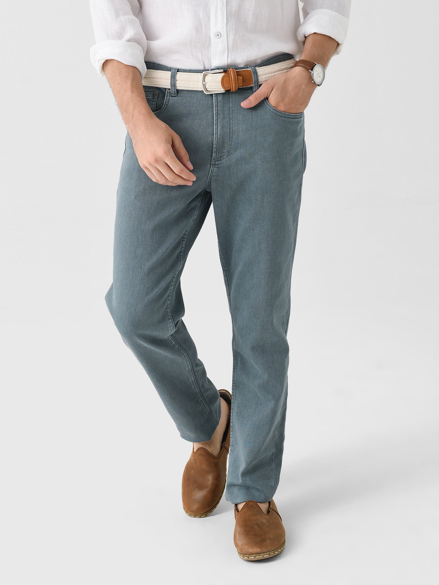 Faherty Brand Men's Stretch Terry 5-Pocket Pant - Saint Bernard