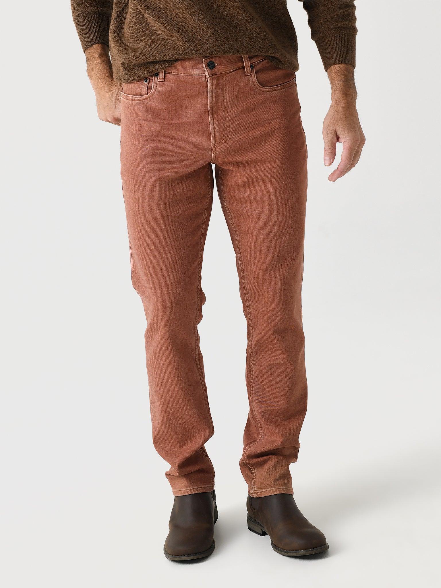 Faherty Brand Men's Stretch Terry 5-Pocket Pant - Saint Bernard