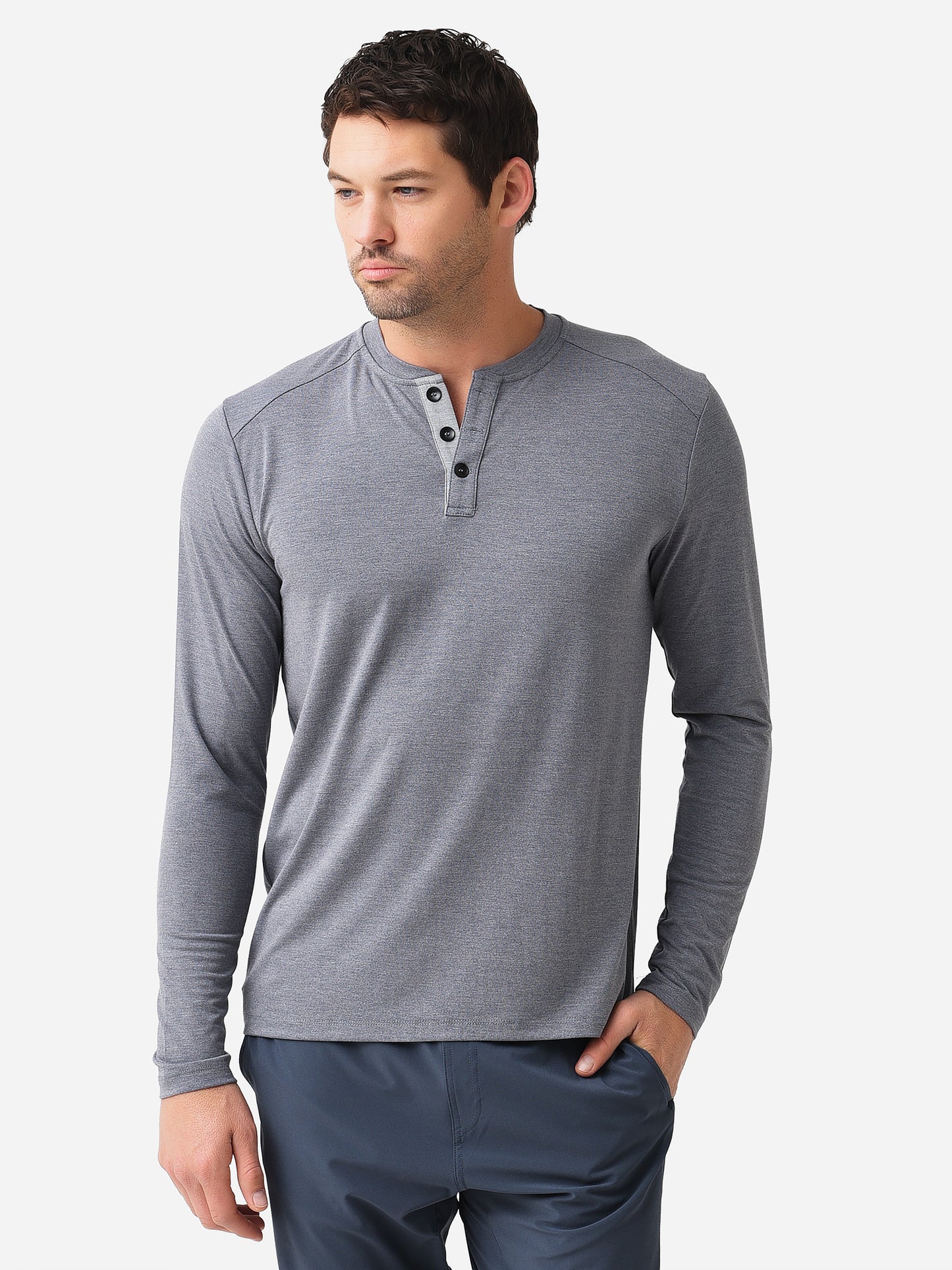 Free Fly Men's Bamboo Flex Henley Shirt - Saint Bernard