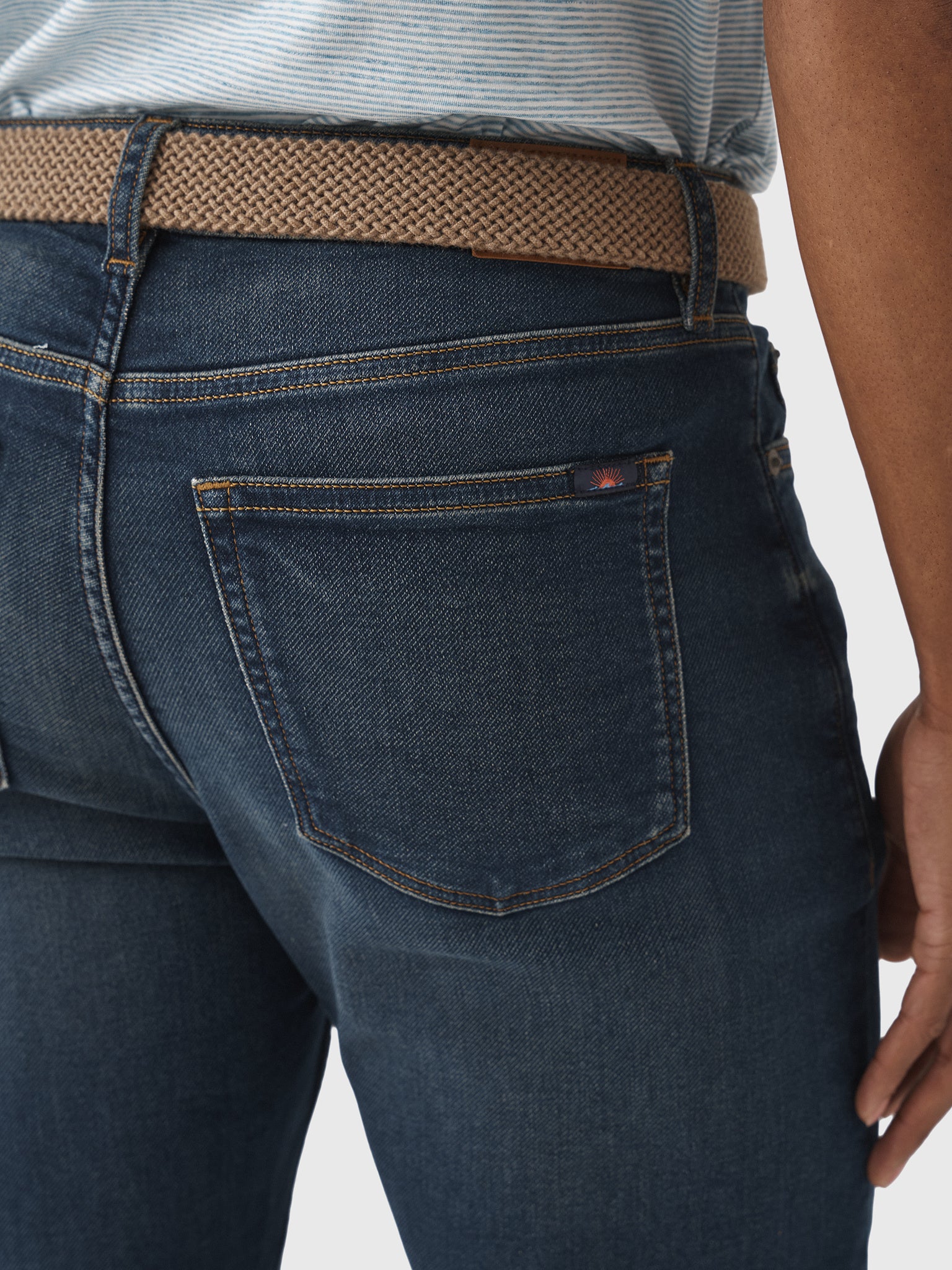 Faherty Brand Men's Stretch Terry Indigo 5-Pocket Jean - Saint Bernard