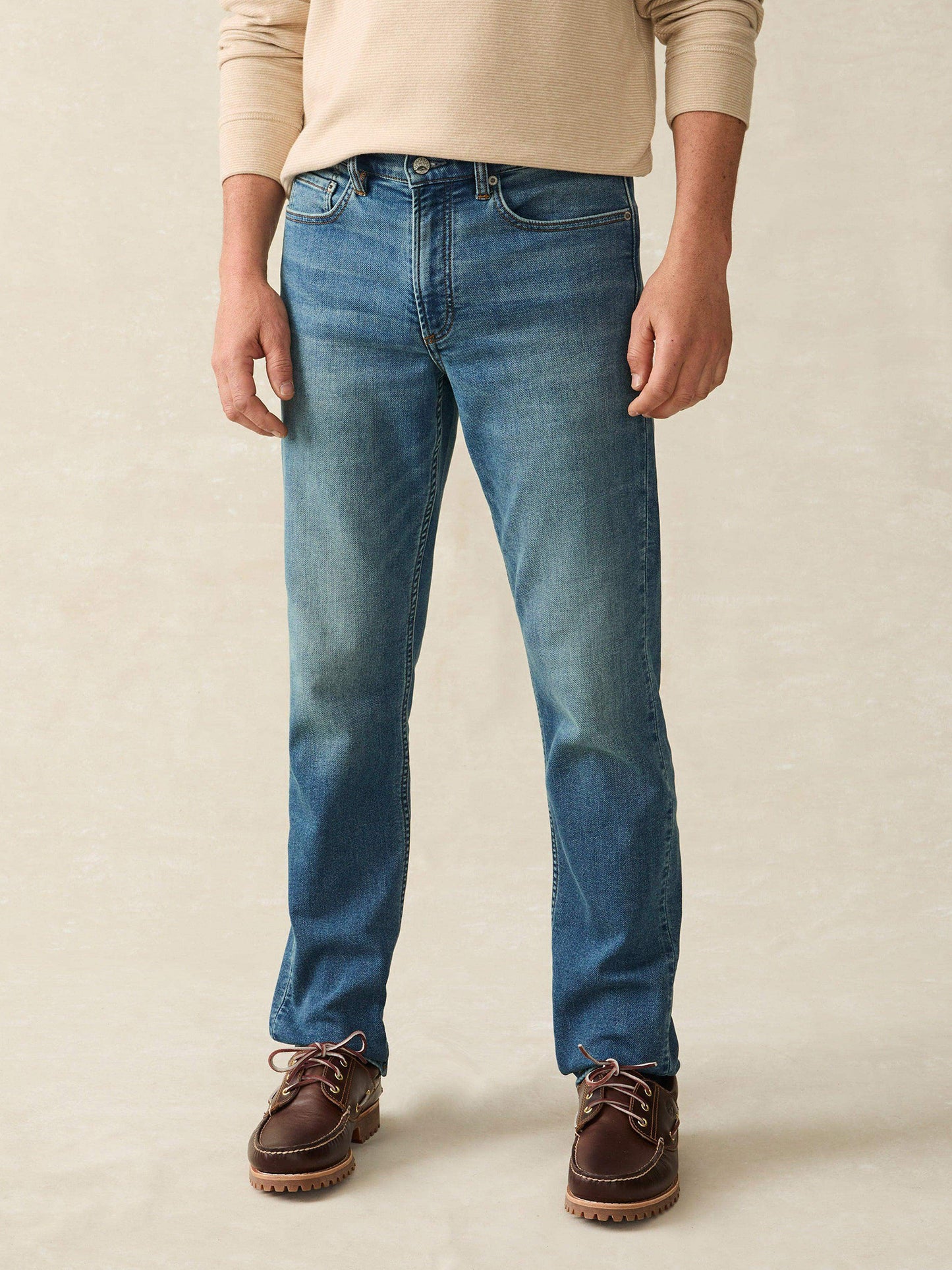 Faherty Brand Men's Stretch Terry Indigo 5-Pocket Jean - Saint Bernard
