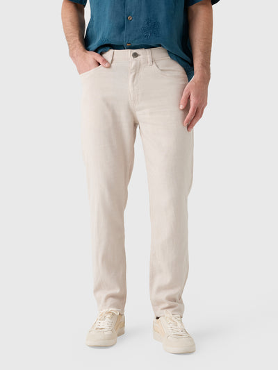 Faherty Brand Men's Movement Linen 5-Pocket Pant - Saint Bernard