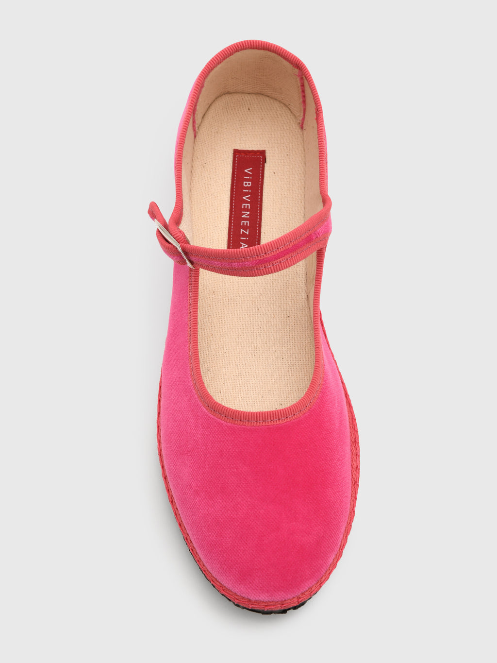 Vibi Venezia Women's Mary Jane Velvet Flat - Saint Bernard