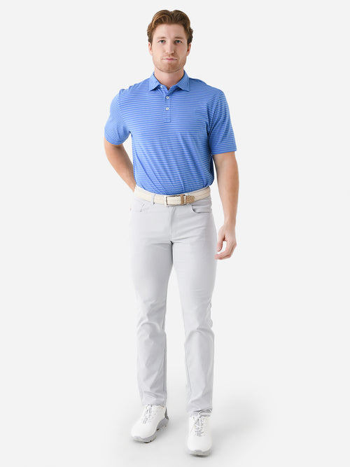 Peter Millar Crown Men's Pilot Mill Cedar Stripe Short Sleeve Polo