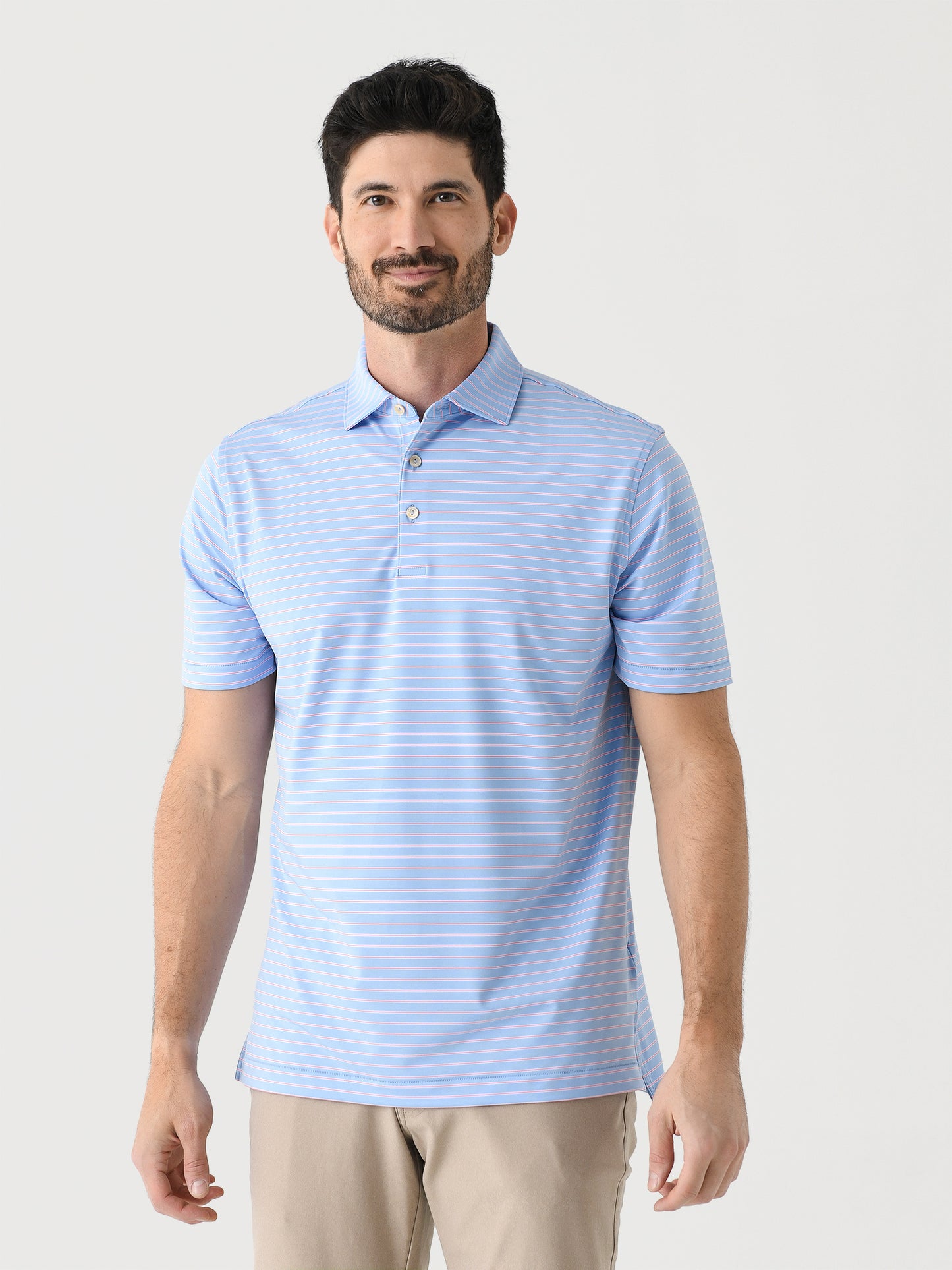Peter Millar Crown Sport Men's Drum Performance Polo - Saint Bernard