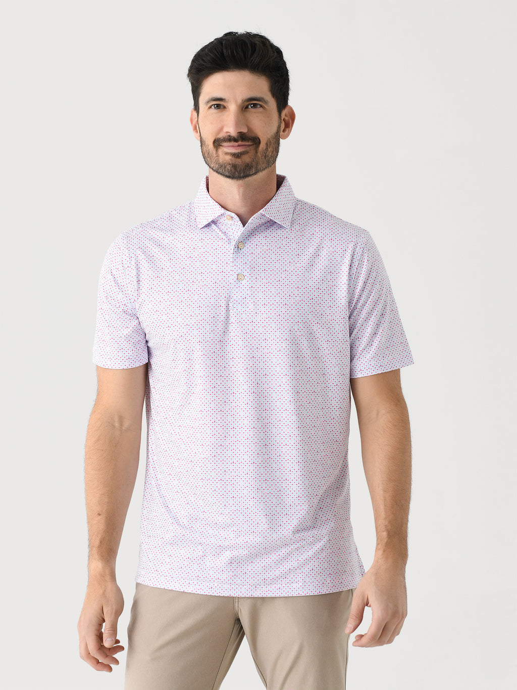Peter Millar Crown Sport Men's The Bees Knees Performance Jersey Polo - Saint Bernard