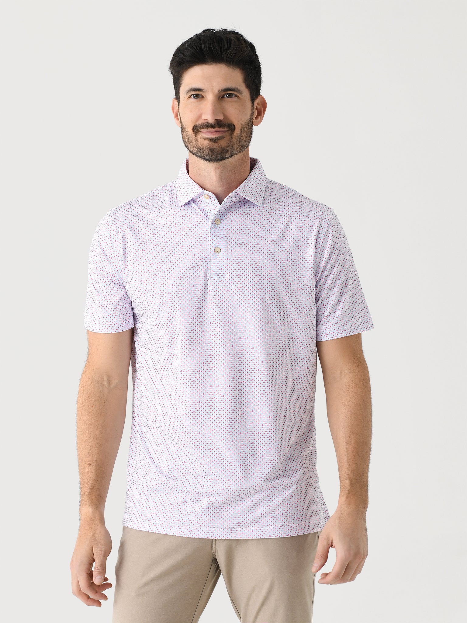 Peter Millar Crown Sport Men's The Bees Knees Performance Jersey Polo - Saint Bernard