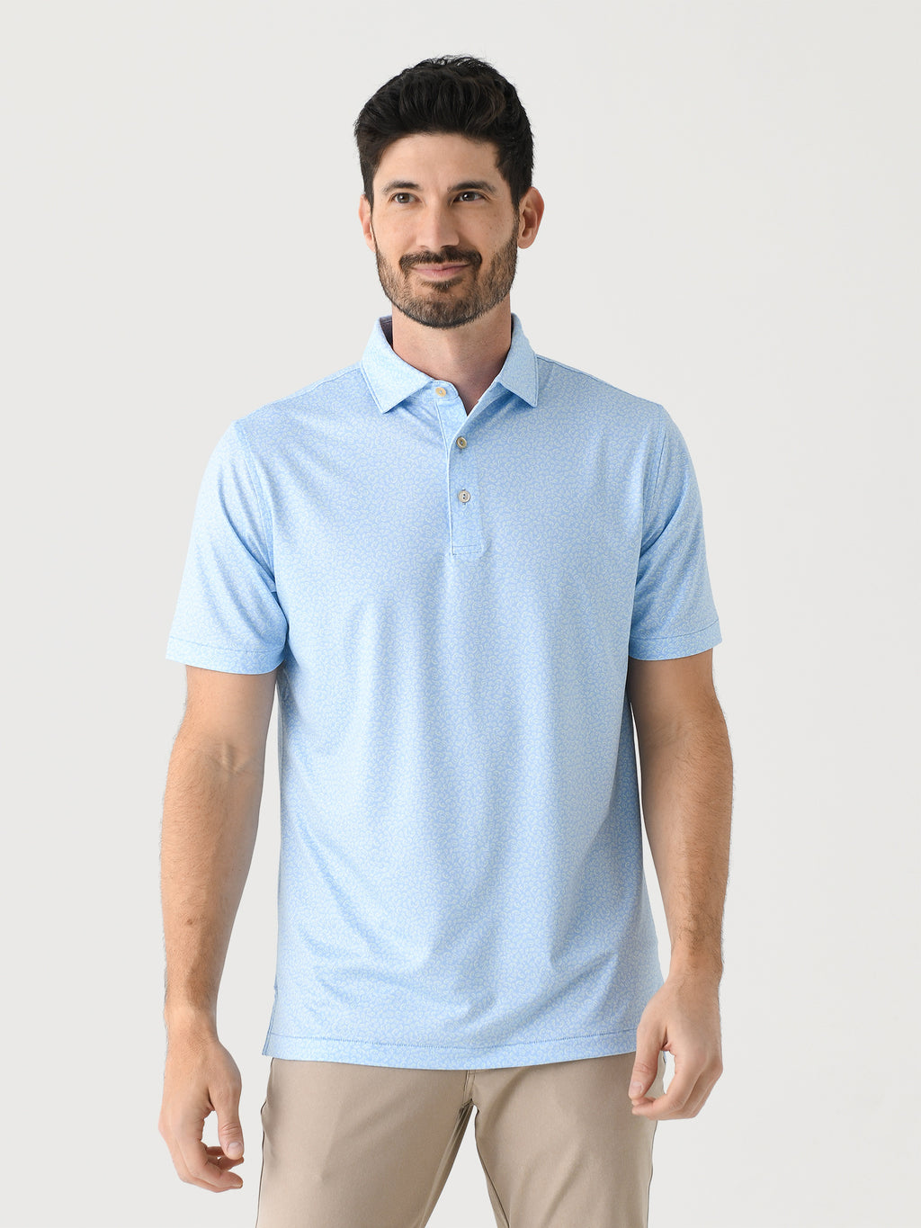 Peter Millar Crown Sport Men's Mahi Mahi Performance Jersey Polo - Saint Bernard
