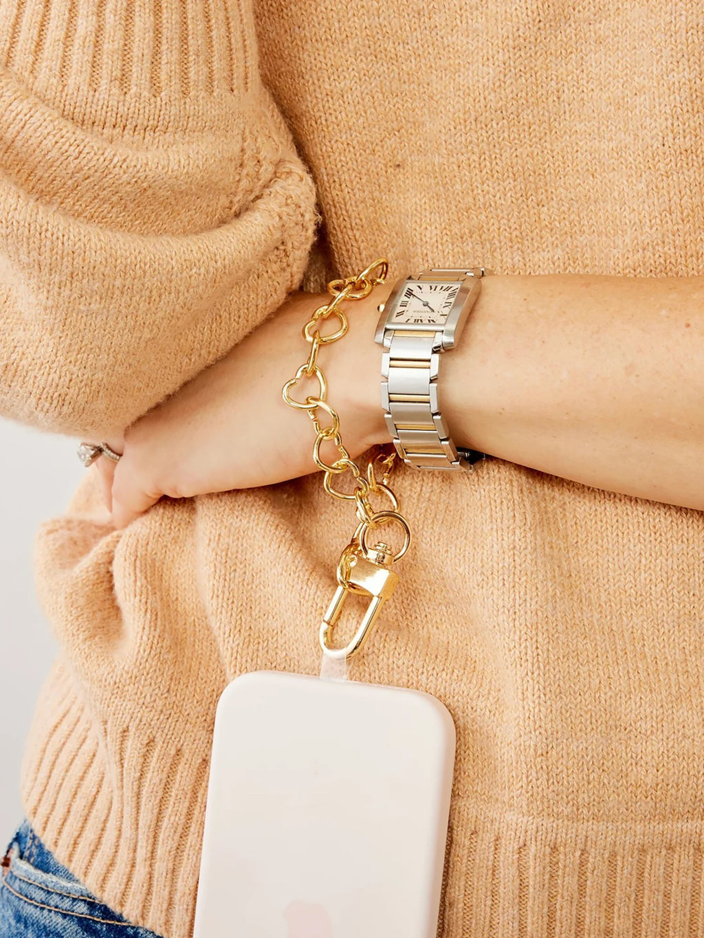 O-Venture Heart Chain Phone Wristlet - Saint Bernard