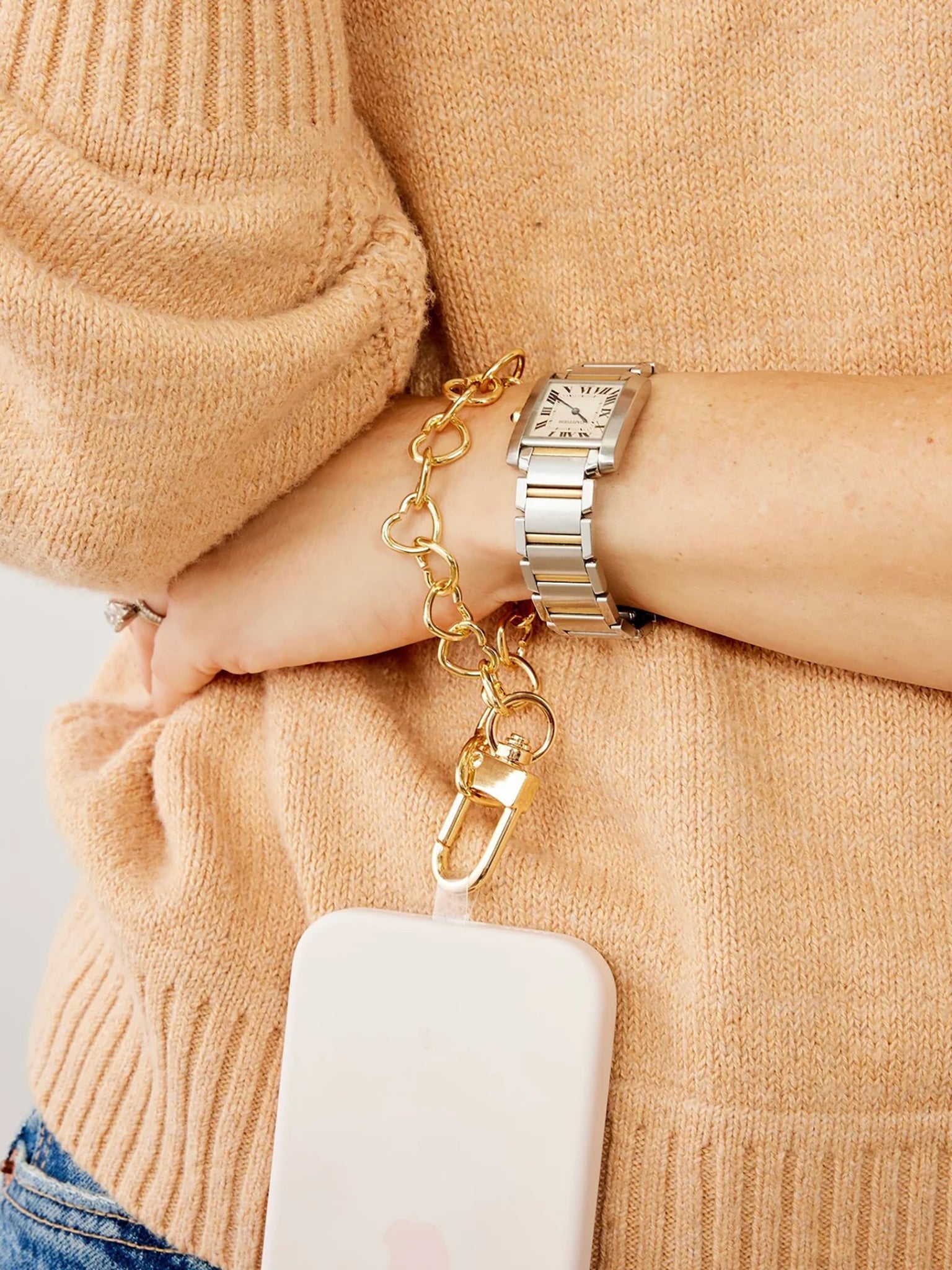 O-Venture Heart Chain Phone Wristlet - Saint Bernard