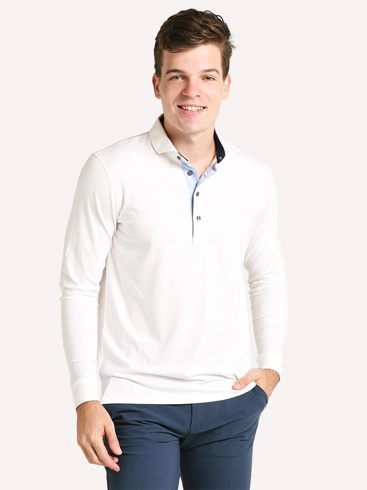Greyson Men's Apache II Long Sleeve Polo - Saint Bernard