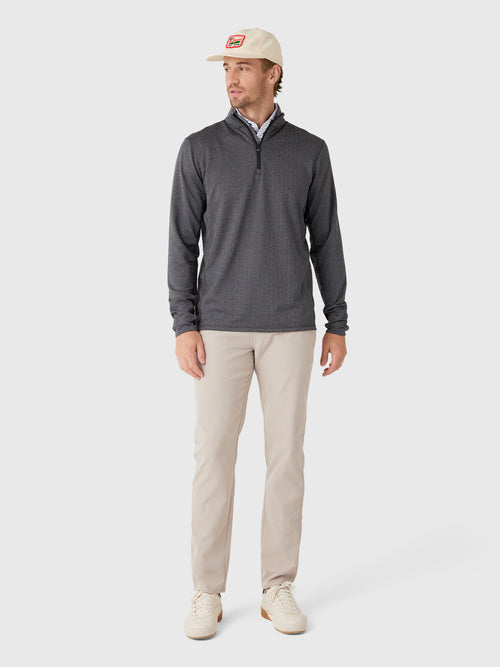 Greyson Men's Tate Herringbone Mockneck Quarter-Zip - Saint Bernard