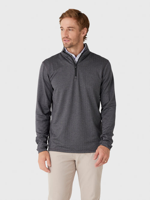 Greyson Men's Tate Herringbone Mockneck Quarter-Zip - Saint Bernard