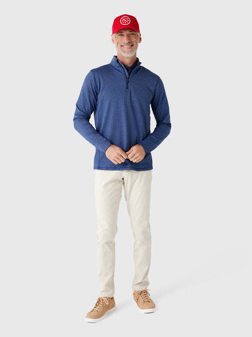 Greyson Men's Tate Herringbone Mockneck Quarter-Zip - Saint Bernard