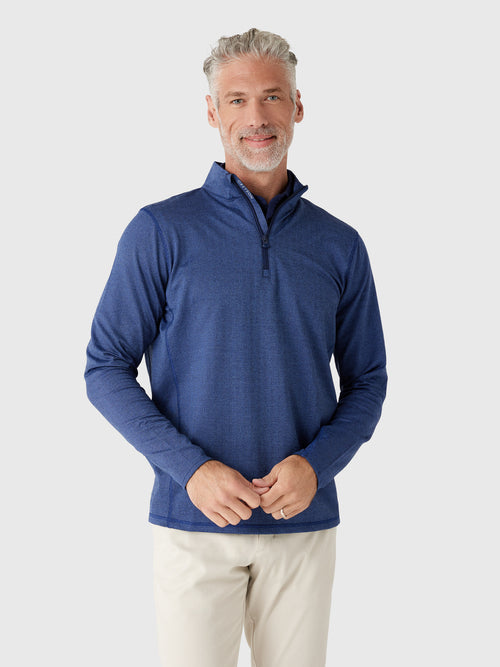 Greyson Men's Tate Herringbone Mockneck Quarter-Zip - Saint Bernard