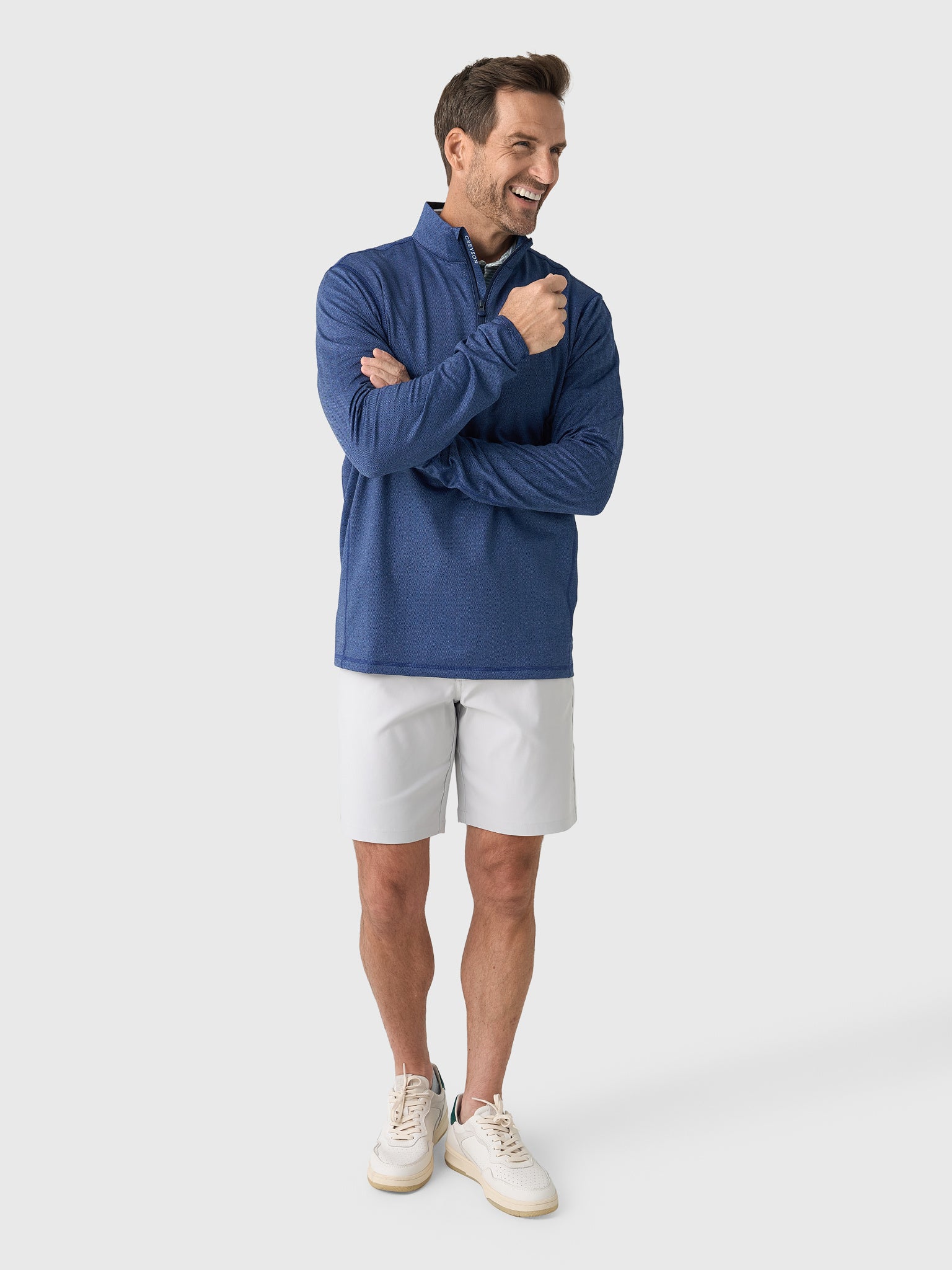 Greyson Men's Tate Herringbone Mockneck Quarter-Zip – Saint Bernard