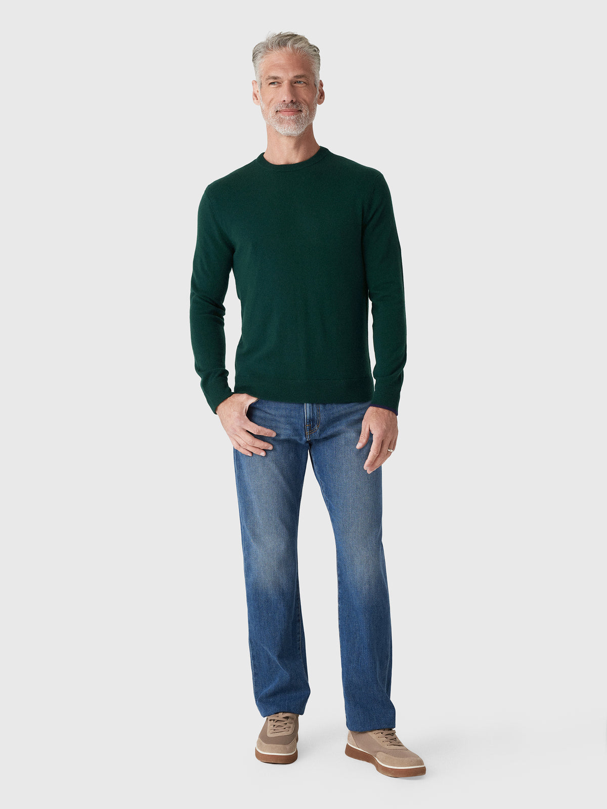 Greyson Men's Tomahawk Cashmere Crewneck Sweater - Saint Bernard