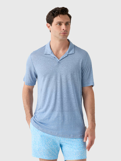 Onia Men's Shaun Linen Polo - Saint Bernard