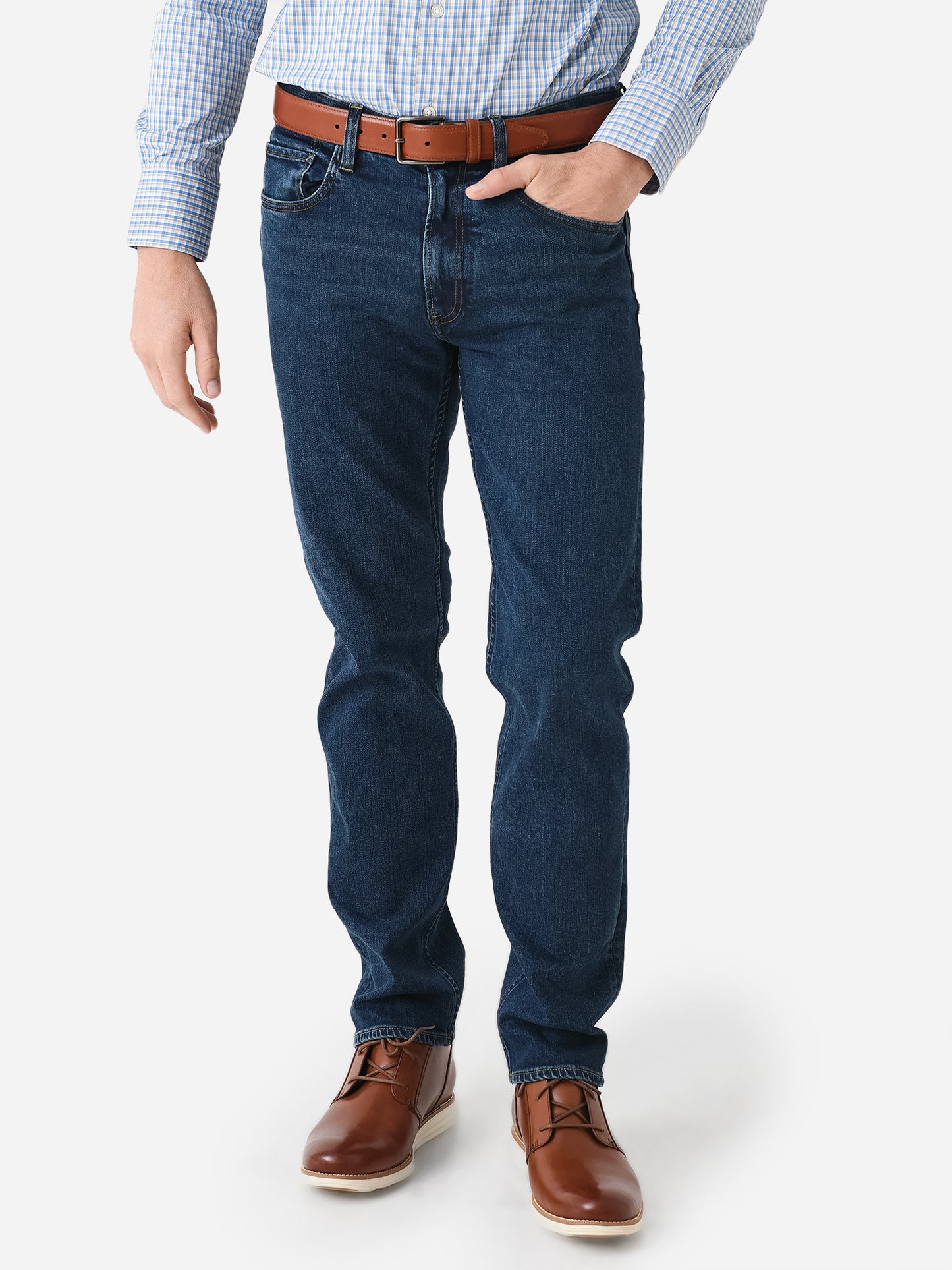 Faherty Brand Men's Organic Cotton Slim Straight Denim - Saint Bernard