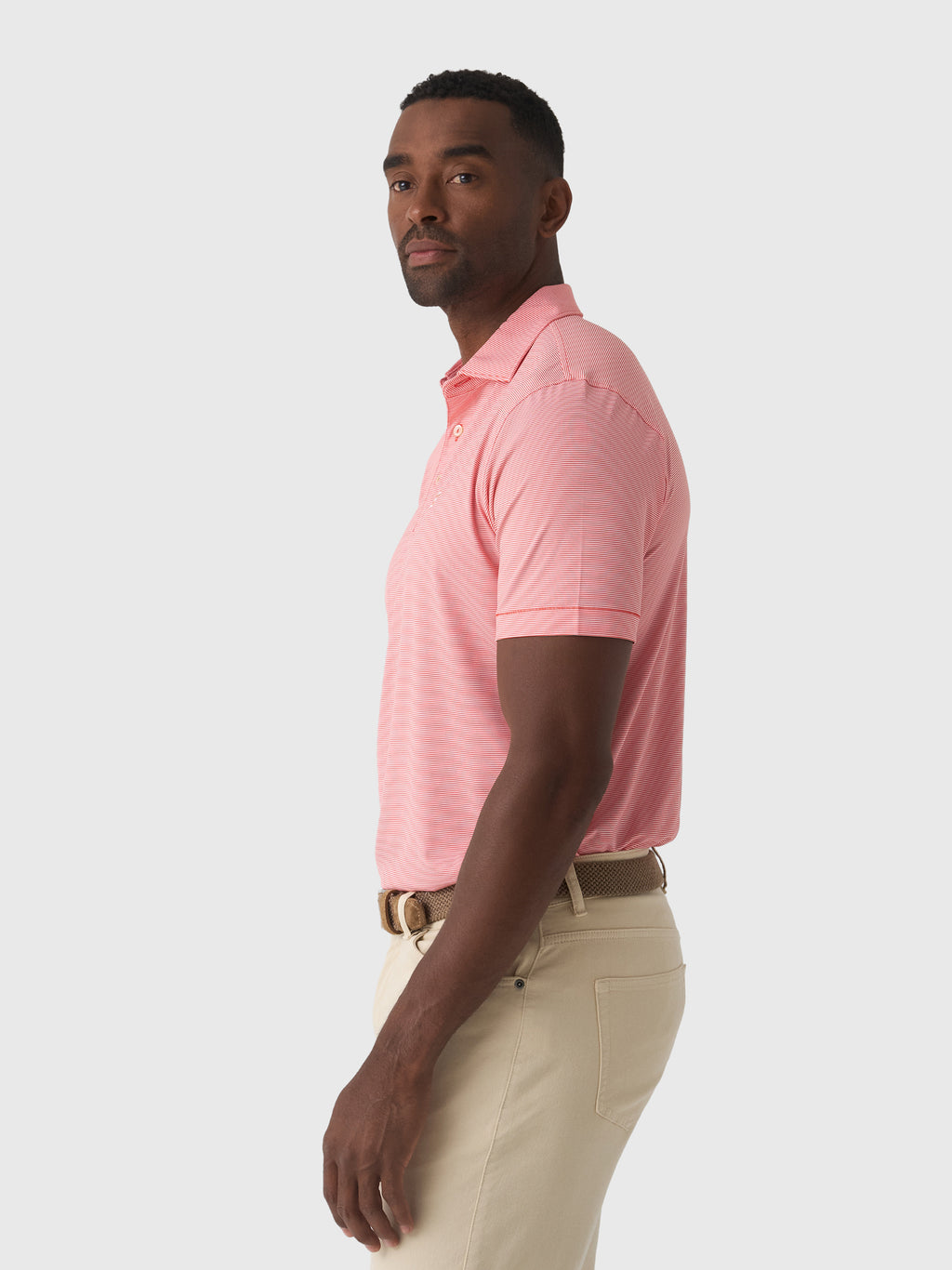 Peter Millar Major League Baseball Men's Houston Astros Jubilee Stripe Performance Polo - Saint Bernard