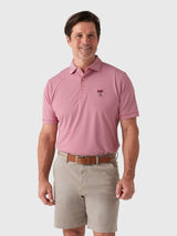 Peter Millar Collegiate Men's Jubilee Stripe Performance Jersey Polo - Saint Bernard