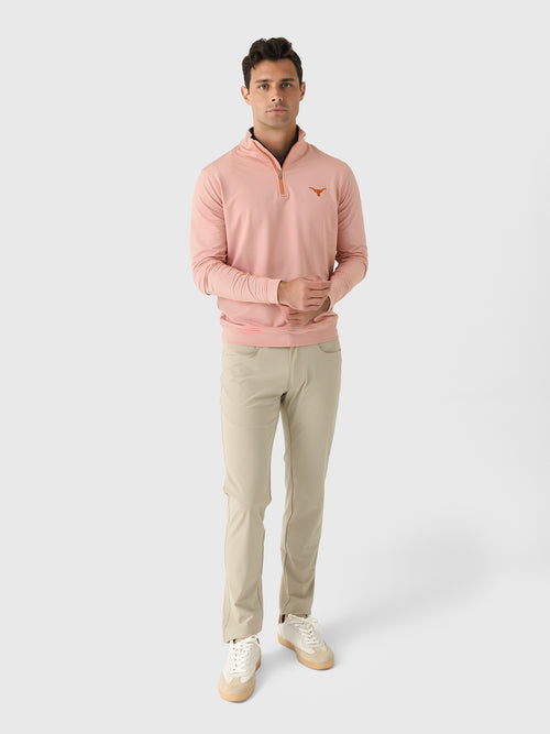 Peter Millar Collegiate Men's Perth Mini Stripe Performance Quarter-Zip