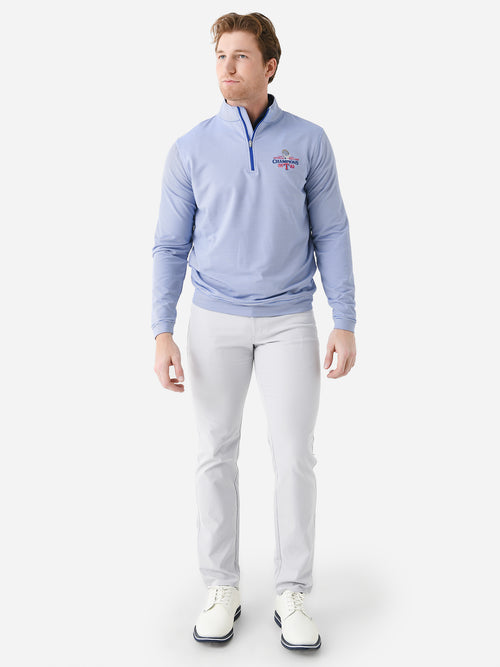 Peter Millar Major League Baseball Men's Texas Rangers World Series Perth Mini Stripe Performance Quarter-Zip