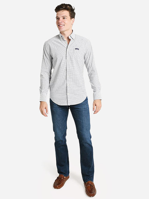 Peter Millar Collegiate Men's Stretch Tattersall Woven Sport Shirt