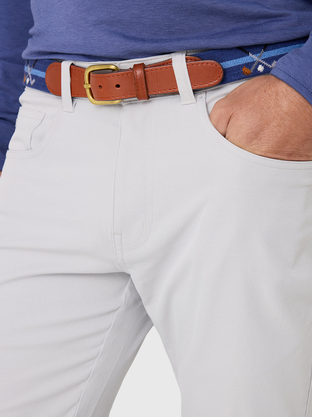 Peter Millar Crown Sport Men's EB66 Performance Five-Pocket Pant - Saint Bernard